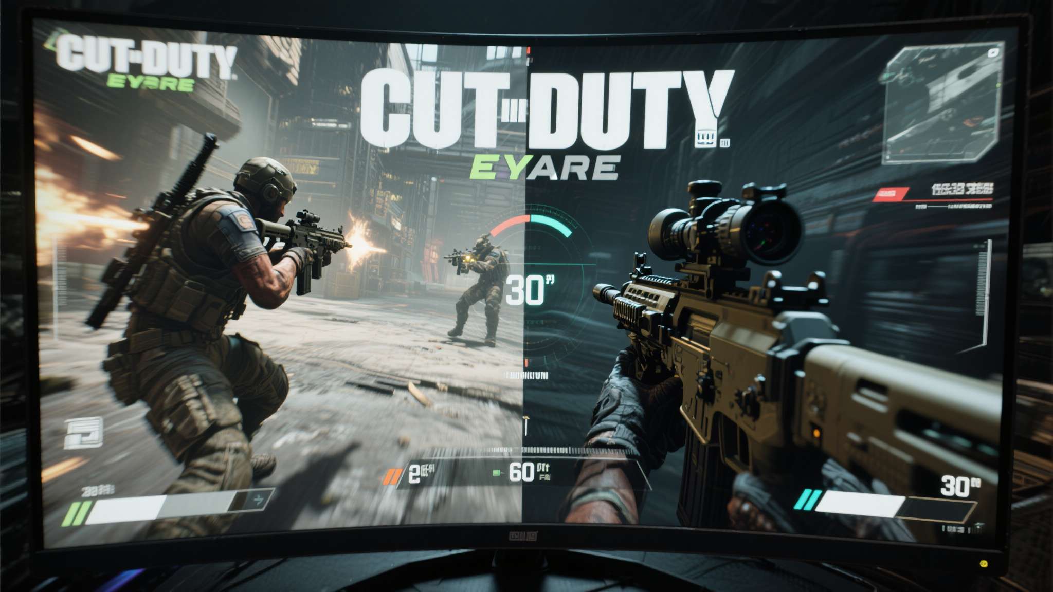 以《COD》系列本身为例，作为一款以快节奏枪战著称的FPS游戏，30帧与60帧之