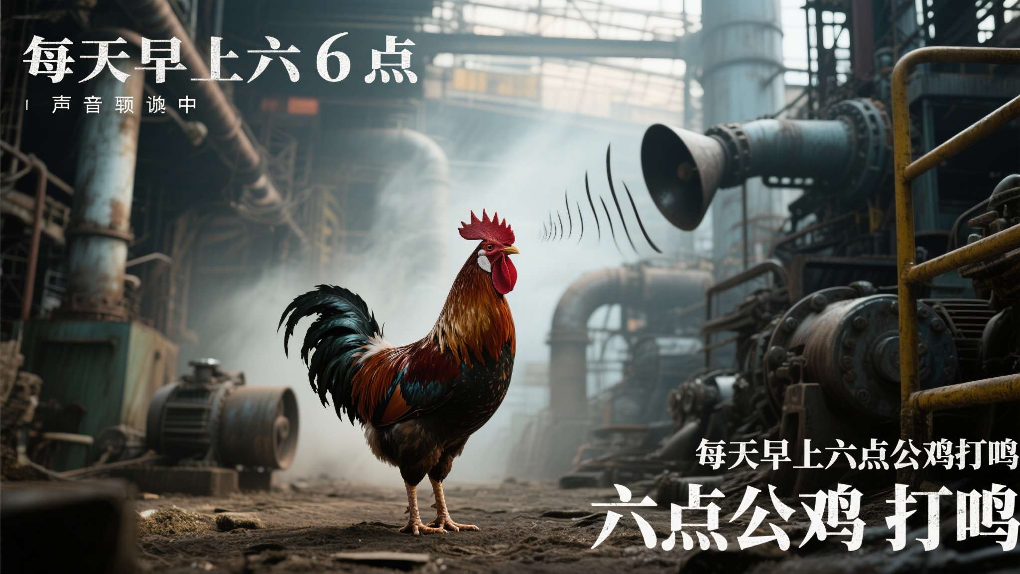 《红色沙漠》惊现闹钟帽子:每天早上六点 公鸡会打鸣 值得一提的是,"每天早上六点公鸡打鸣"这一意象,在影片的声音设计中同样有迹可循。